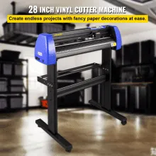 VEVOR Vinyl Cutter, 28" Vinyl Cutter Machine with 20 Blades, Maximum Paper Feed 720mm Vinyl Plotter Cutter Machine with Sturdy Floor Stand Adjustable Force and Speed for Sign Making