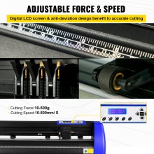 VEVOR Vinyl Cutter 720mm Vinyl Cutter Machine Maximum Paper Feed 28inch Vinyl Plotter Cutter Machine with Sturdy Floor Stand Adjustable Force and Speed for Sign Making Vinyl Plotter