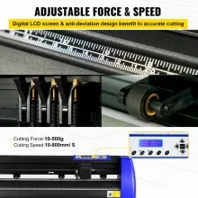 VEVOR 720mm Vinyl Cutter/Plotter Sign Cut Machine Software 20 Blades LCD Black
