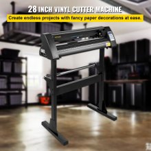 VEVOR Vinyl Cutter 28 Inch Vinyl Cutter Machine 720mm Paper Feed Vinyl Plotter Cutter Machine με στιβαρή βάση δαπέδου για κοπή χαρτιού μαύρο