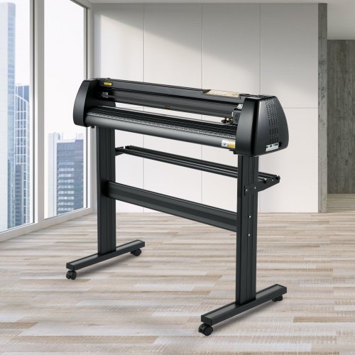 VEVOR Line Free Vinyl Cutter Machine, 720mm Vinyl Printer, 28 inch Plotter Printer U-Disk with Sturdy Floor Stand Vinyl Cutting Machine Adjustable Force Plotter Cutter Machine