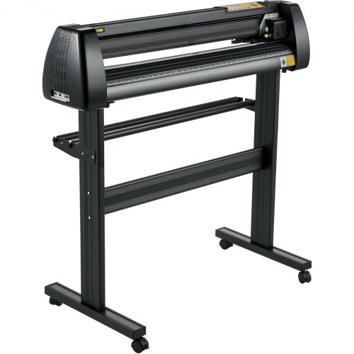 VEVOR Line Free Vinyl Cutter Machine, 720mm Vinyl Printer, 28 inch Plotter Printer U-Disk with Sturdy Floor Stand Vinyl Cutting Machine Adjustable Force Plotter Cutter Machine