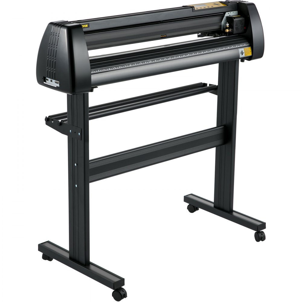 VEVOR Line Free Vinyl Cutter Machine, 720mm Vinyl Printer, 28 inch Plotter Printer U-Disk with Sturdy Floor Stand Vinyl Cutting Machine Adjustable Force Plotter Cutter Machine