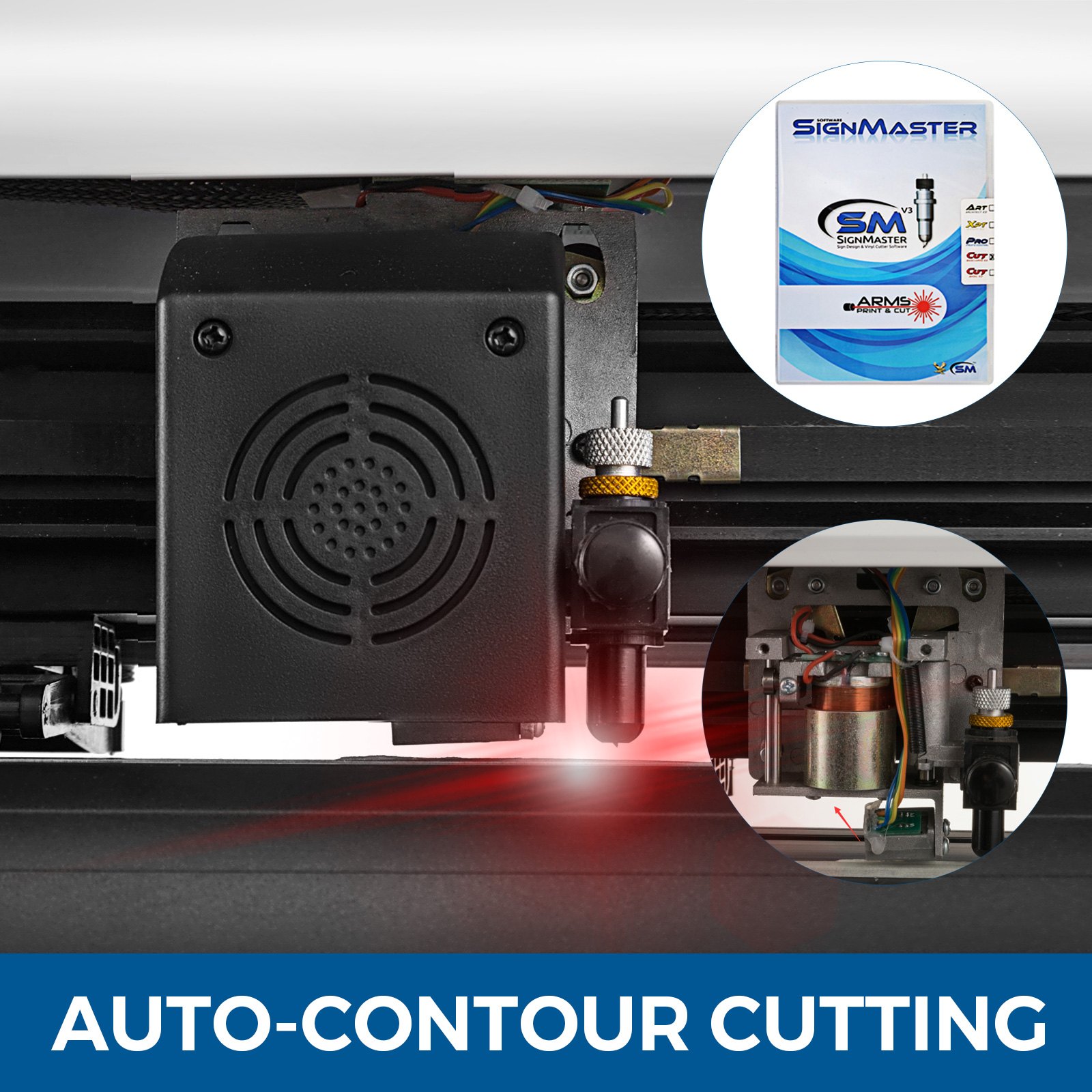 28" Vinyl Cutter Plotter Cutting Laser Plotter Optical Sensor Print Contour Cut