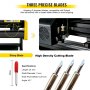 VEVOR Vinyl Cutter Machine, 870mm Cutting Plotter, Automatic Camera Contour Cutting 34 in Plotter Printer with Floor Stand Adjustable Force and Speed for Sign Making Plotter Cutter