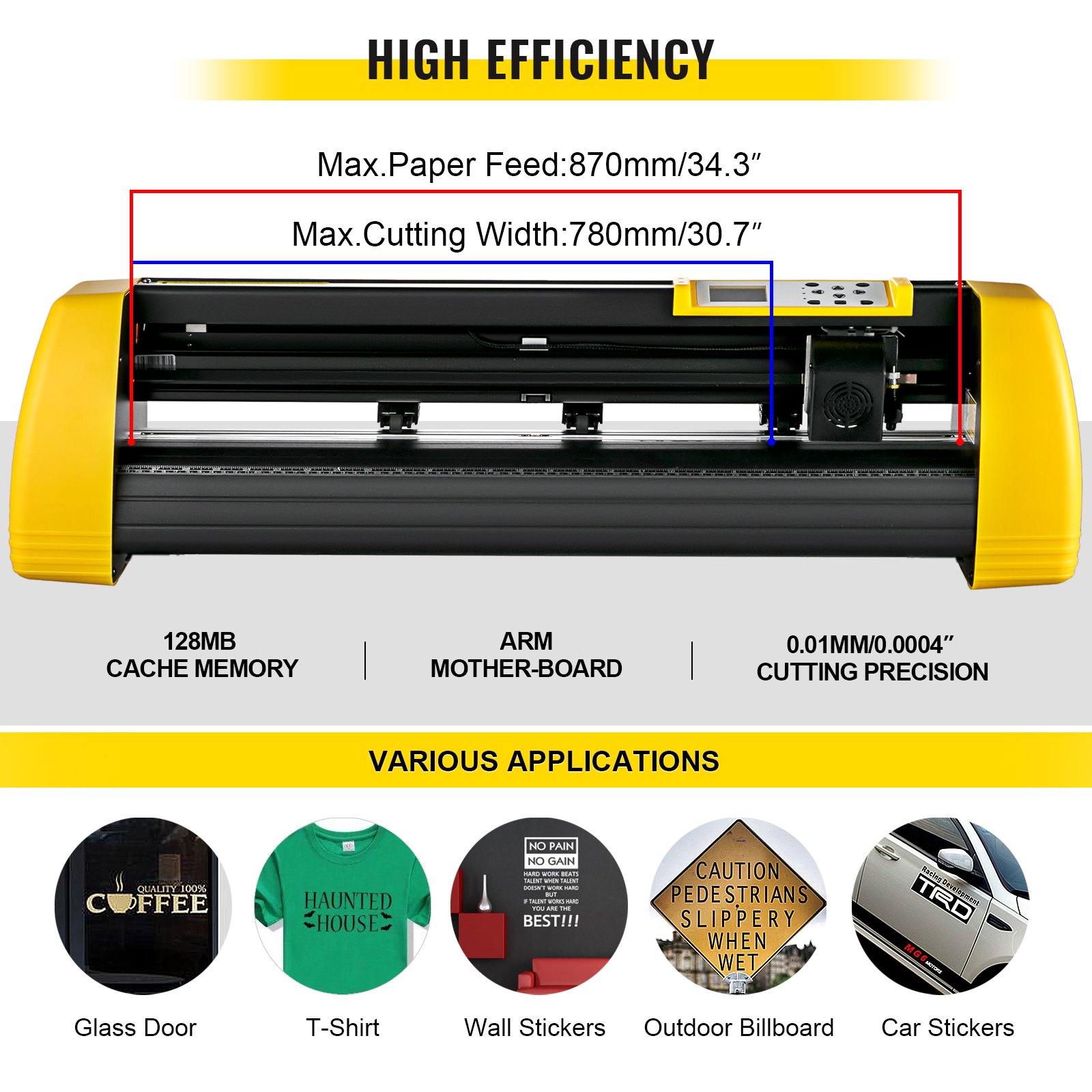 VEVOR Vinyl Cutter Machine Cutting Plotter 870mm Plotter Printer Vinyl Cutting