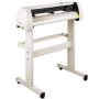 VEVOR Vinyl Cutter 870mm Vinyl Cutter Machine Maximum Paper Feed 34inch White Vinyl Plotter Cutter Machine Vinyl Plotter with Sturdy Floor Stand Adjustable Force and Speed for Sign Making