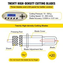 VEVOR Vinyl Cutter 870mm Vinyl Cutter Machine Maximum Paper Feed 34inch White Vinyl Plotter Cutter Machine Vinyl Plotter with Sturdy Floor Stand Adjustable Force and Speed for Sign Making