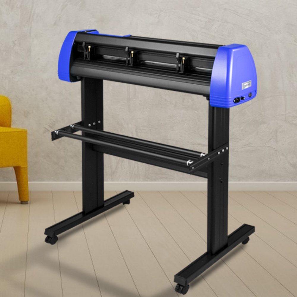 VEVOR Vinyl Cutter 870mm Vinyl Cutter Machine Maximum Paper Feed 34inch Vinyl Plotter Cutter Machine with Sturdy Floor Stand Adjustable Force and Speed for Sign Making Vinyl Plotter