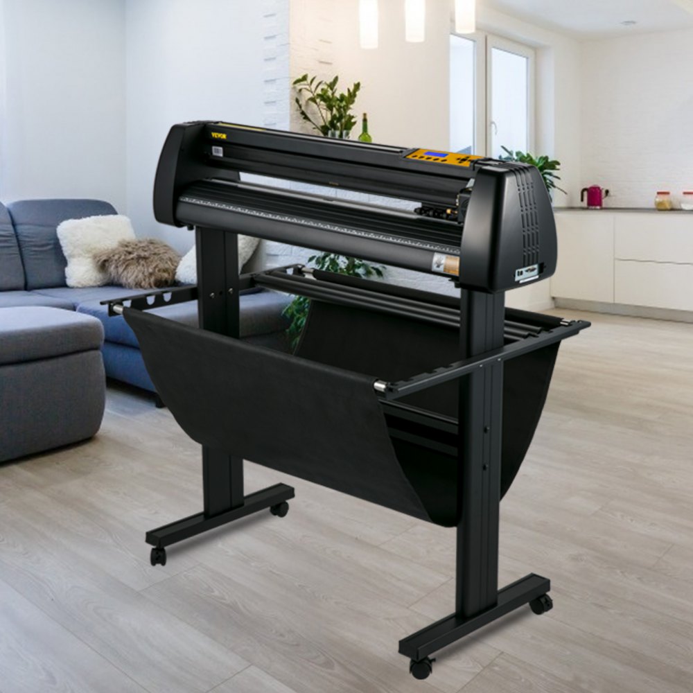 VEVOR Vinyl Cutter 34Inch Bundle, Vinyl Cutter Machine Manual Vinyl Printer LCD Display Plotter Cutter Sign Cutting with Signmaster Software for Design and Cut, with Supplies, Tools