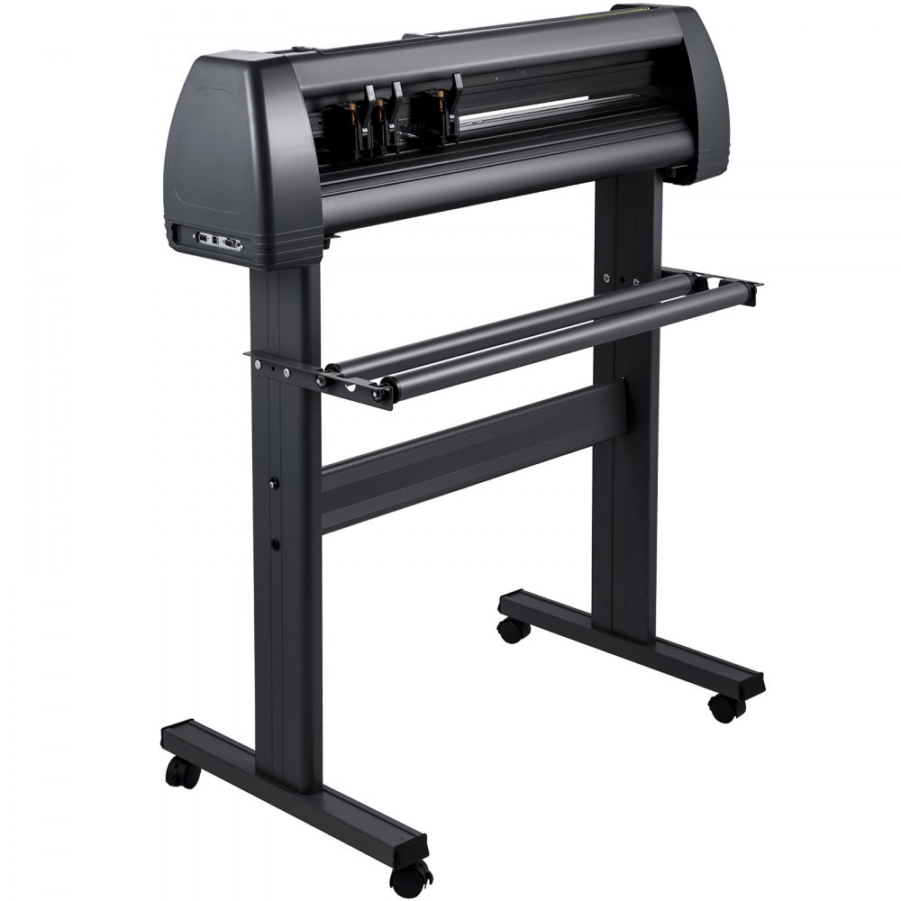 VEVOR Line Free Vinyl Cutter Machine 870mm Vinyl Printer U-Disk Offline Operation, 34 inch Plotter Printer with Sturdy Floor Stand Vinyl Cutting Machine Adjustable Force Plotter Cutter