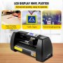 VEVOR Vinyl Cutter Machine, 14in / 375mm, LED Plotter Printer, Precise Manual Positioning, Softwares Support MAC and Windows Systems, Adjustable Force and Speed, Floor Stand for Making Sign Label