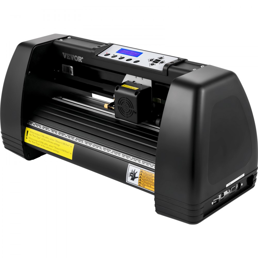 VEVOR Vinyl Cutter Machine, 14" Vinyl Plotter, LCD Display Plotter Cutter, Three Adjustable  Pinch Rollers Sign Cutting Plotter, Vinyl Cutter with SignCut and Signmaster Software for Design and Cut