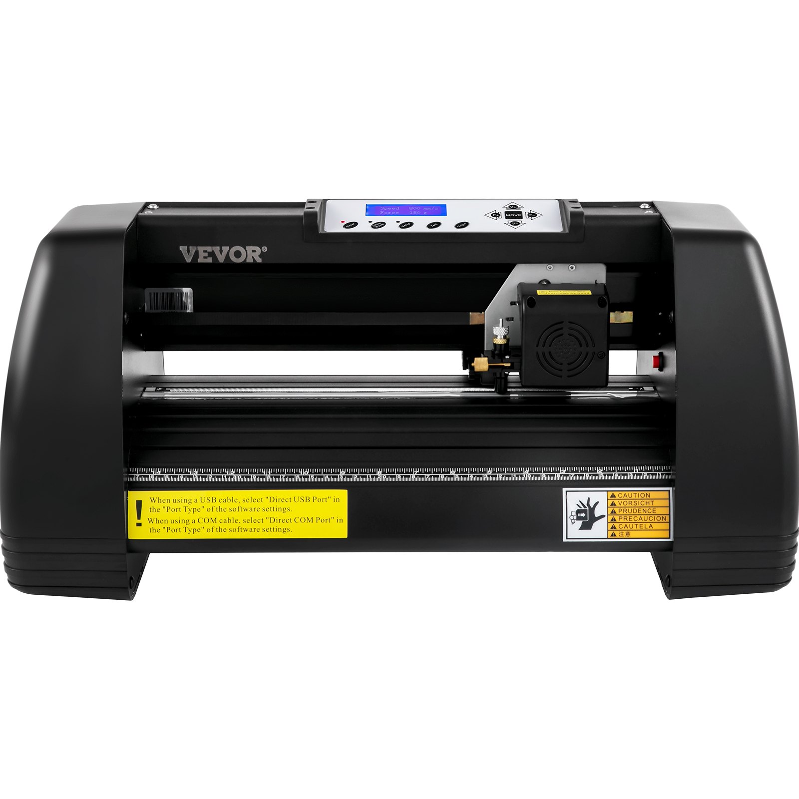 VEVOR Vinyl Cutter Machine, 14" Vinyl Plotter, LCD Display Plotter Cutter, Three Adjustable  Pinch Rollers Sign Cutting Plotter, Vinyl Cutter with SignCut and Signmaster Software for Design and Cut