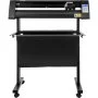 Cortador de vinil VEVOR, plotter de vinil de 720 mm, cortador de plotter de tela LED, olho óptico integrado semiautomático, compatível com software SignCut para sistemas Mac e Windows com suporte