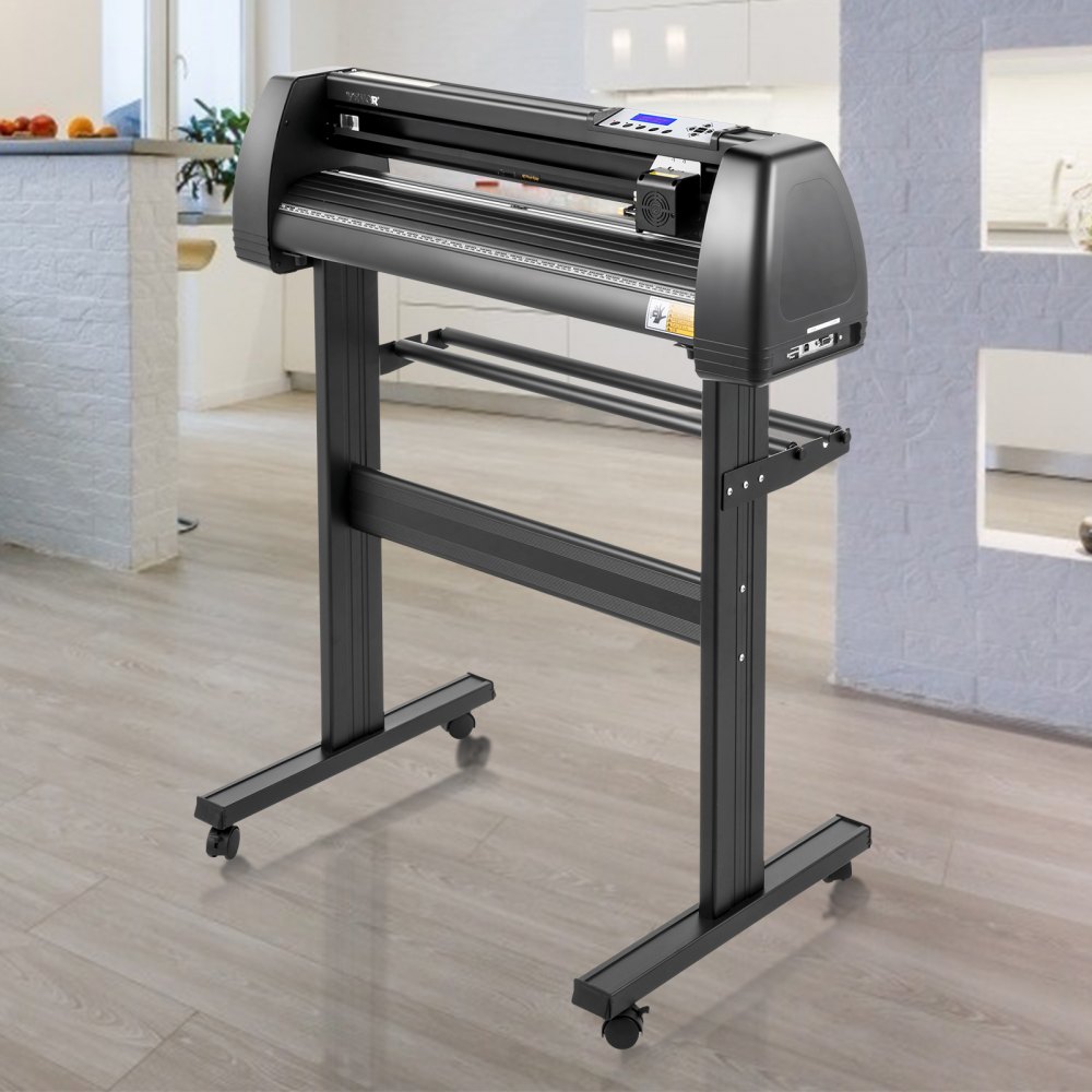 VEVOR Vinyl Cutter Machine, 28" Vinyl Plotter, LCD Display Plotter Cutter, Three Adjustable  Pinch Rollers Sign Cutting Plotter, Vinyl Cutter with SignCut and SignMaster Software for Design and Cut