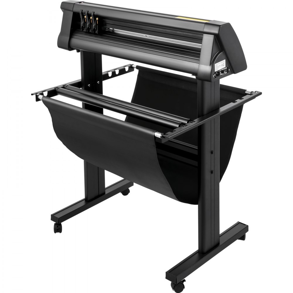 VEVOR Vinyl Cutter, 870mm Vinyl Plotter, LED Screen Plotter Cutter, Semi-Automatical Built-in Optical Eye, Compatible with SignCut Software for Mac and Windows System with Stand