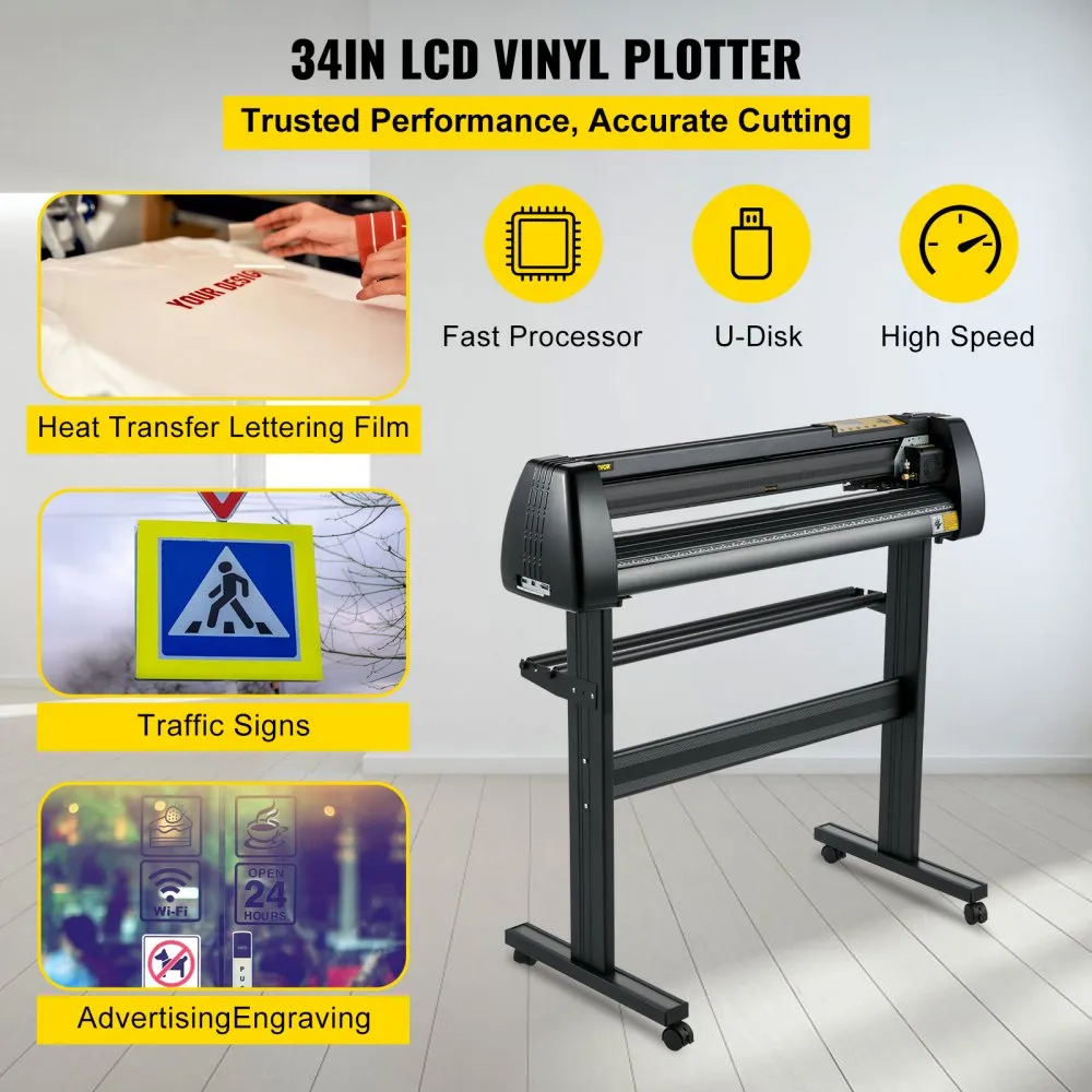VEVOR Vinyl Cutter Offline 28in / 720mm Vinyl Plotter Machine w/ Floor Stand
