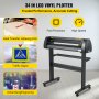 VEVOR Vinyl Cutter Machine 34 Inch Paper Feed Cutting Plotter Bundle Adjustable Force & Speed Vinyl Printer, LCD Display Windows Compatible Sign Making kit with Signmaster Software, Supplies, 3 Blades