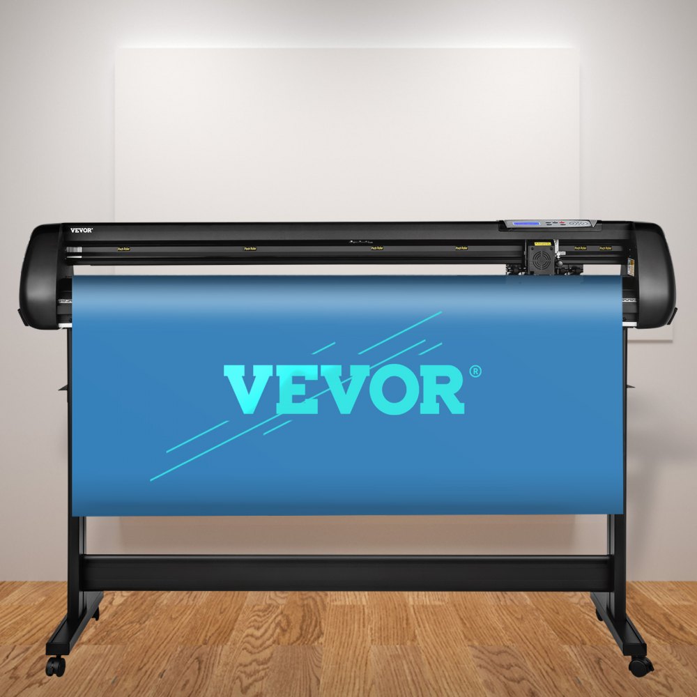VEVOR Vinyl Cutter, 1350mm Vinyl Cutter Plotter with Stand, Adjustable Speed Force for Sign Making Vinyl Plotter, SignMaster Software Vinyl Tape Tools Vinyl Printer Available with COM/USB/Bluetooth