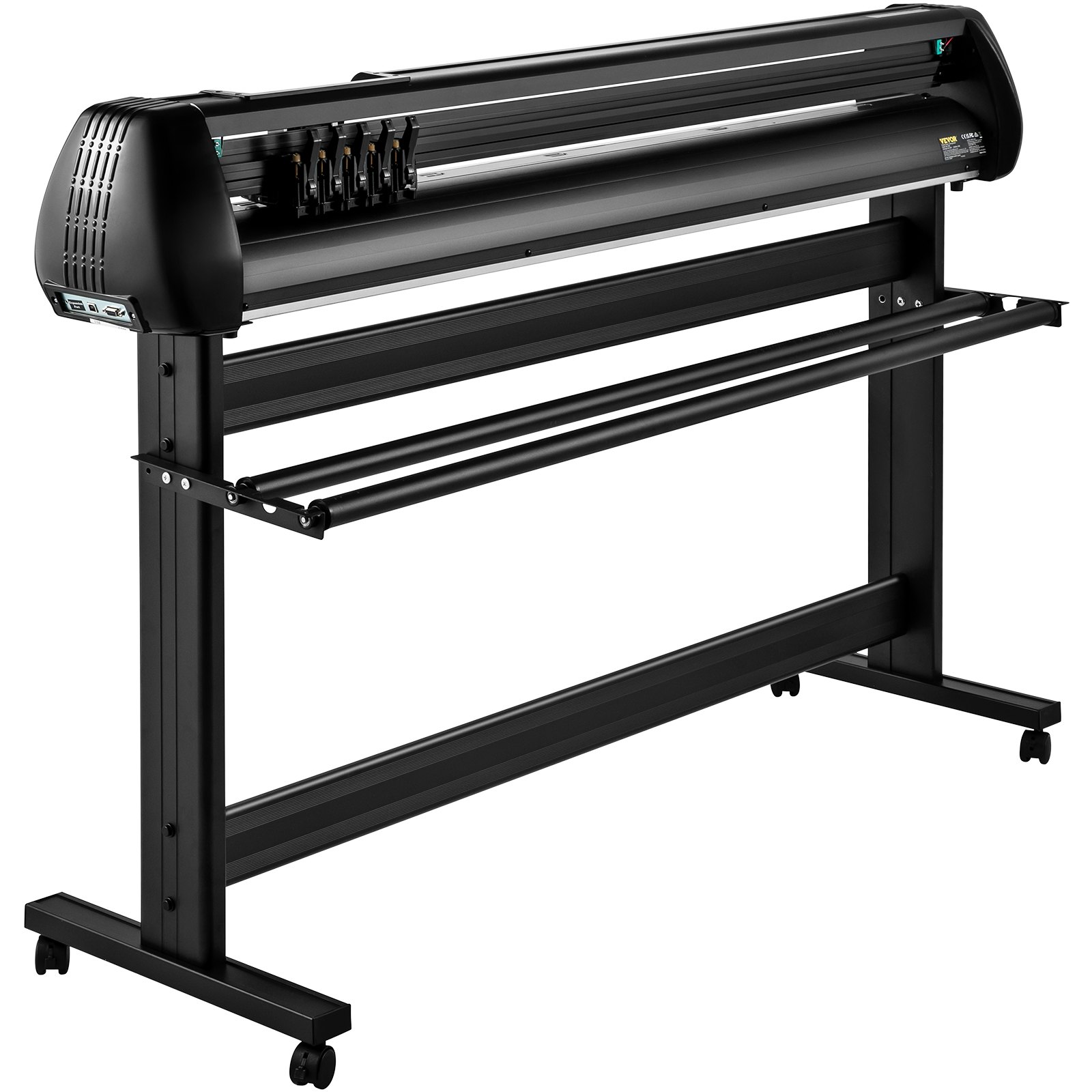 VEVOR Vinyl Cutter, 53inch Vinyl Cutter Plotter with Stand, Adjustable Speed Force for Sign Making Vinyl Plotter, SignMaster Software Vinyl Tape Tools Vinyl Printer Available with COM/USB/Bluetooth