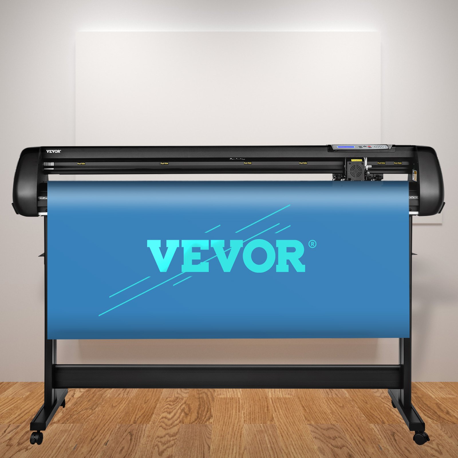 VEVOR Vinyl Cutter, 1350mm Vinyl Cutter Plotter with Stand, Adjustable Speed Force for Sign Making Vinyl Plotter, SignMaster Software Vinyl Tape Tools Vinyl Printer Available with COM/USB/Bluetooth