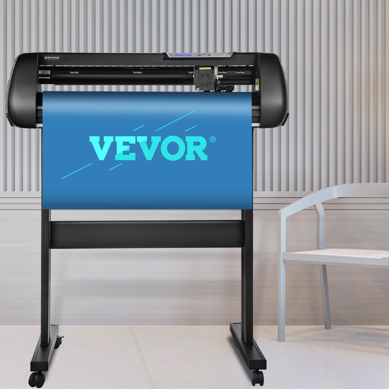 VEVOR Vinyl Cutter Machine,870mm Cutting Plotter, Offline Cutting Machine Kit Mobile Bluetooth, Precise Roller Shaft High Accuracy Adjustable Speed & Force, DIY SignMaster Software Blade for Windows
