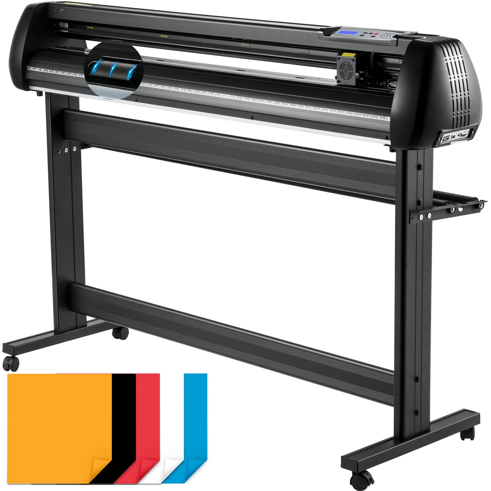 VEVOR Vinyl Cutter Machine, 53inch Cutting Plotter, Offline Cutting Machine Kit, Precise Roller Shaft High Accuracy Adjustable Speed and Force, DIY SignMaster Software Blade Basket Tool for Windows