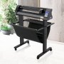 VEVOR vinylskärare, 720 mm vinylplotter, LED-skärmplotter, halvautomatisk inbyggd optisk öga för noggrann styrning, kompatibel med SignMaster-programvara för Windows-system med stativ