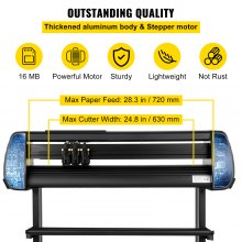 VEVOR Vinyl Cutter Machine, 28-inch Cutting Plotter, Adjustable Speed and Force, DIY Cutting Machine Kit for Signs Banners Stickers with Floor Stand SignMaster Software Tools for Windows