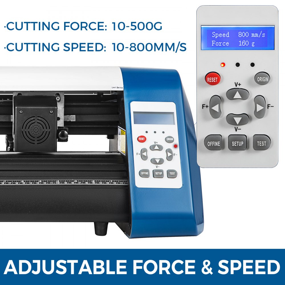 VEVOR Vinyl Cutter 14 Inch Vinyl Cutter Machine 375mm Vinyl Printer Cutter Machine LED Fill Light Strip Vinyl Plotter Cutter Machine Without Stand Signmaster Software