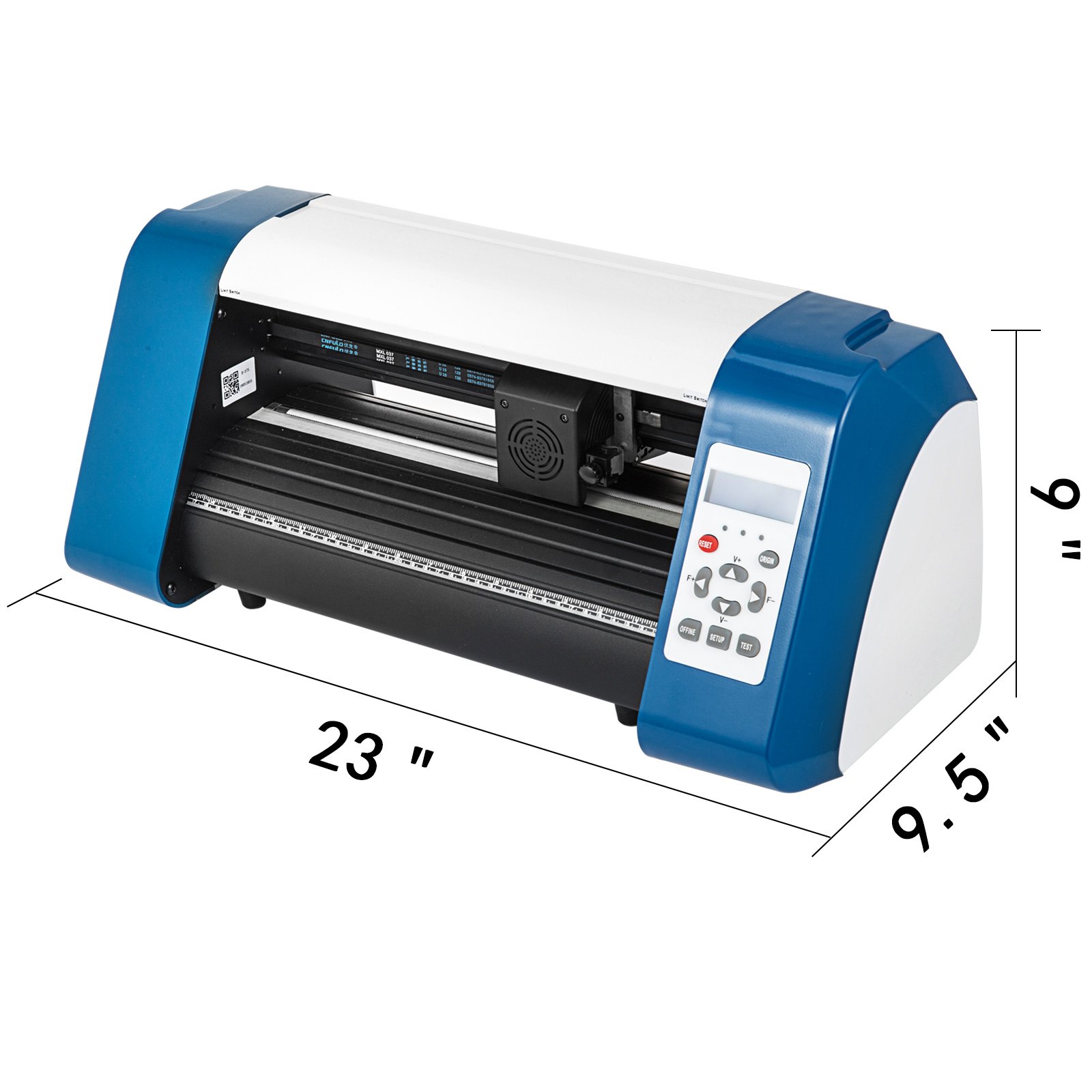 VEVOR Vinyl Cutter 14 Inch Vinyl Cutter Machine 375mm Vinyl Printer Cutter Machine LED Fill Light Strip Vinyl Plotter Cutter Machine Without Stand Signmaster Software