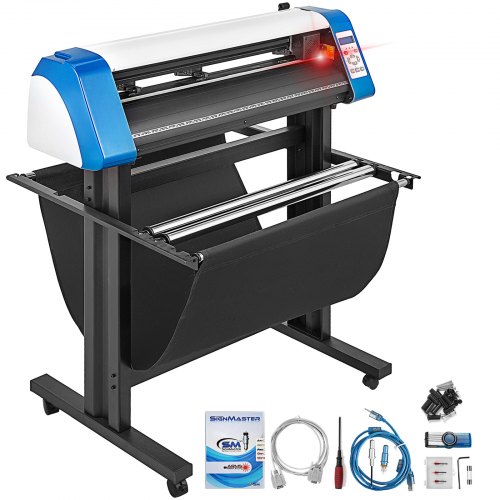 VEVOR Vinyl Cutter 28 inch Vinyl Cutter Machine Semi-Automatic DIY Vinyl Printer Cutter Machine Manual Positioning Sign Cutting with Floor Stand Signmaster Software