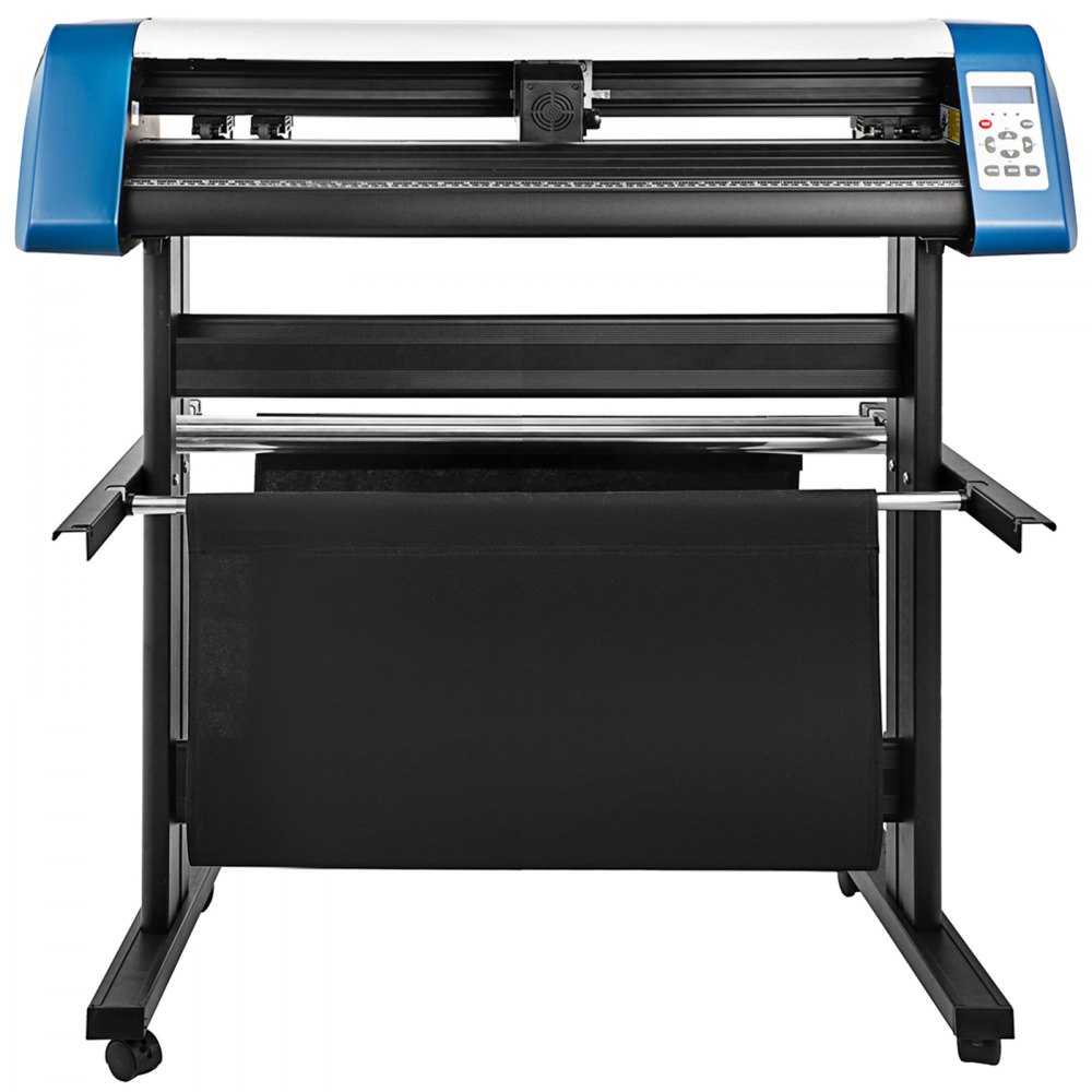 Cortadora de vinilo VEVOR Máquina cortadora de vinilo de 28 pulgadas Máquina cortadora de impresora de vinilo de 720 mm Máquina cortadora de trazador de vinilo con tira de luz de relleno LED con soporte de piso Software Signmaster