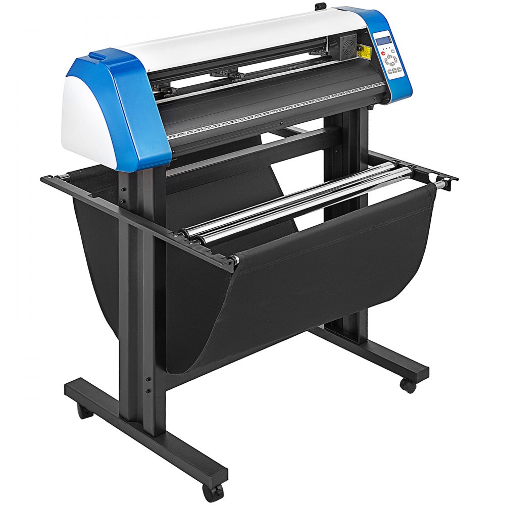 Cortadora de vinilo VEVOR Máquina cortadora de vinilo de 28 pulgadas Máquina cortadora de impresora de vinilo de 720 mm Máquina cortadora de trazador de vinilo con tira de luz de relleno LED con soporte de piso Software Signmaster
