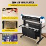 VEVOR Vinyl Cutter 28 inch Vinyl Cutter Machine 720mm Vinyl Printer Cutter Machine LED Fill Light Strip Vinyl Plotter Cutter Machine with Floor Stand Signmaster Software