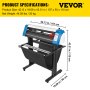 VEVOR 34-Inch Semi-Automatic Contour Vinyl Cutter Plotter Manual Positioning
