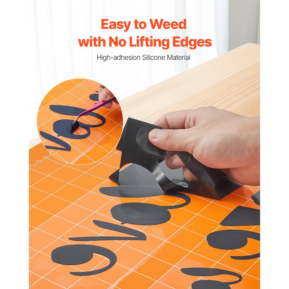 VEVOR Heat Transfer Vinyl, 304.8 x 7260mm, Glossy Black HTV Iron on Vinyl Roll, Easy to Cut and Weed, Strong Adhesion, Compatible with Cutting Machines, for Various Materials, T-shirts, Pillows, Hats