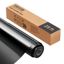 VEVOR Heat Transfer Vinyl HTV Iron on Vinyl Roll 12 in x 25 ft Glossy Black
