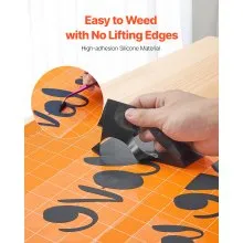 VEVOR Heat Transfer Vinyl HTV Iron on Vinyl Roll 12 in x 70 ft Glossy Black