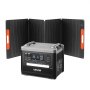 VEVOR Portable Power Station, 2400W Portable Solar Generator with 200W Foldable Solar Panel, 2160Wh Expandable LiFePO4 Battery Backup with 10 Output Ports & Adjustable Input Power for Home Camping RV