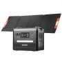 VEVOR Portable Power Station, 2400W Portable Solar Generator with 200W Foldable Solar Panel, 2160Wh Expandable LiFePO4 Battery Backup with 10 Output Ports & Adjustable Input Power for Home Camping RV