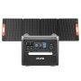 VEVOR Portable Power Station, 2400W Portable Solar Generator with 200W Foldable Solar Panel, 2160Wh Expandable LiFePO4 Battery Backup with 10 Output Ports & Adjustable Input Power for Home Camping RV