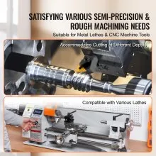 VEVOR 3 Pieces Indexable Lathe Turning Tool Holder, 5/8 in, CNC Heavy-Duty Metal Lathe Cutting Tools, with Tin Coated Carbide Inserts Aluminum Case, for Turning Grooving Threading Cut Off Holders Set