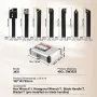 VEVOR 7 Pieces Indexable Lathe Turning Tool Holder, 3/8 in, CNC Heavy-Duty Metal Lathe Cutting Tools, with Tin Coated Carbide Inserts Aluminum Case, for Turning Grooving Threading Cut Off Holders Se