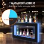 VEVOR LED Lighted Liquor Bottle Display, Square 48 Inch, Illuminated Home Bar Shelf with RF Remote & App Control 7 Static Colors 1-4 H Timing, Acrylic Wall-Mounted Drinks Lighting Shelf for 24 Bottl