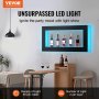 VEVOR LED Lighted Liquor Bottle Display Bar Shelf RF & App Control 48" Square
