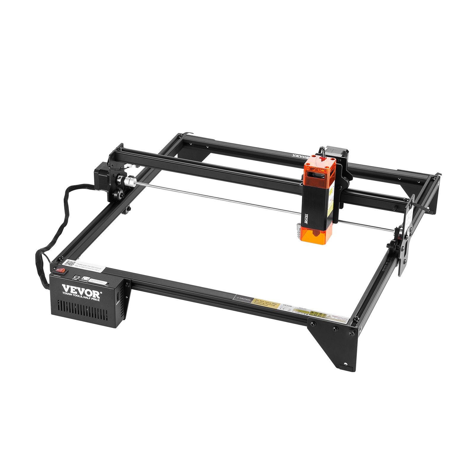 VEVOR Laser Engraver, 10W Output, Laser Engraving Cutter Machine, 14.9 x 15.7 in/38 x 40 cm Working Area, 10000 mm/min Movement Speed, Compressed Spot with Eye Protection, for Wood, Certain Metal