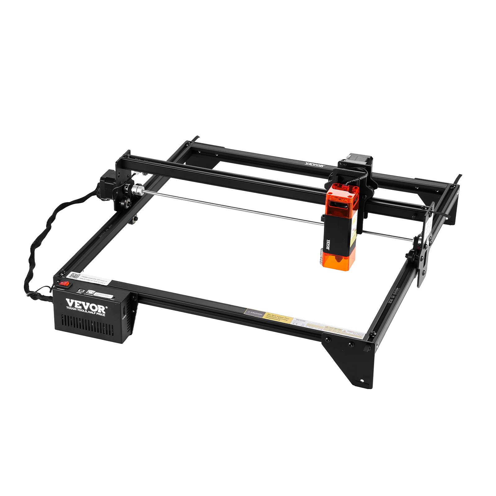 VEVOR Laser Engraver, 5W Output, Laser Engraving Cutter Machine, 14.9 x 15.7 in/38 x 40 cm Working Area, 10000 mm/min Movement Speed, Compressed Spot with Eye Protection, for Wood, Certain Metal