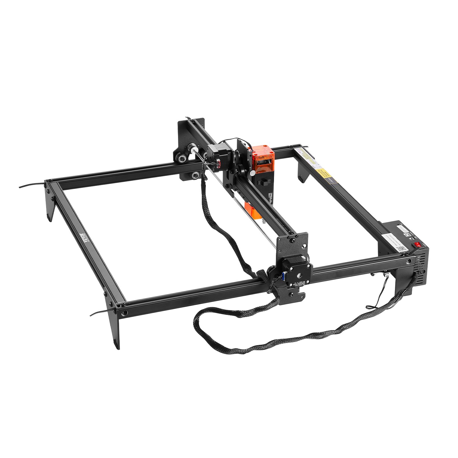 VEVOR Laser Engraver, 5W Output, Laser Engraving Cutter Machine, 14.9 x 15.7 in/38 x 40 cm Working Area, 10000 mm/min Movement Speed, Compressed Spot with Eye Protection, for Wood, Certain Metal